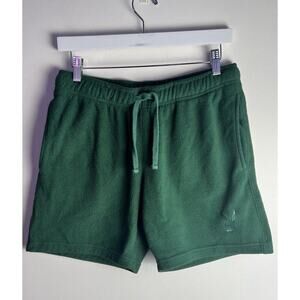 Playboy by Pacsun Men's Small Green Fleece Activewear Shorts Bunny Logo
